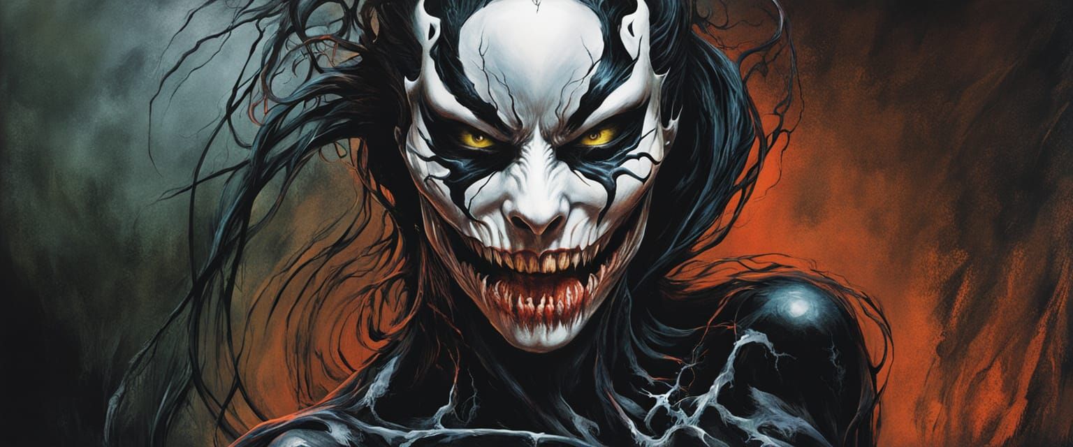 Dark Symbiote Terrorizes Marvel Female Hero in Francis Bacon...