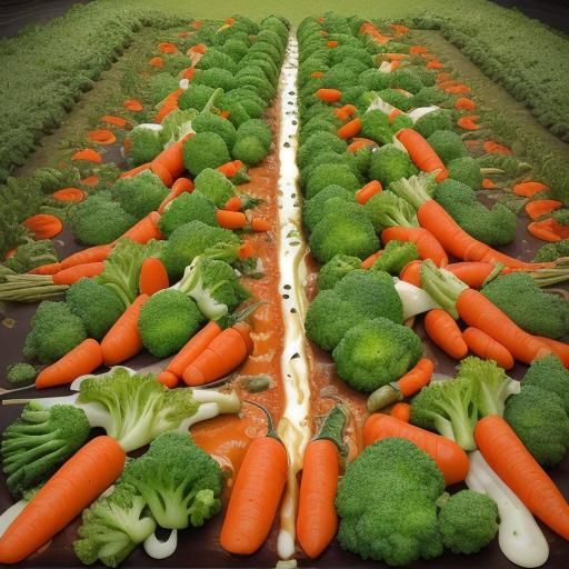 Vegetable Forest with Cheese Stream