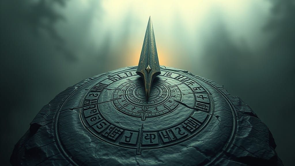 Ancient, Glowing Needle with Cryptic Symbols