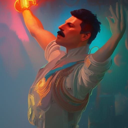 Hyperdetailed Portrait in Art Nouveau Style