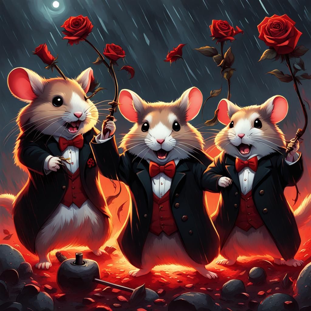 Hamsters Summoning Devil in Macabre Dance