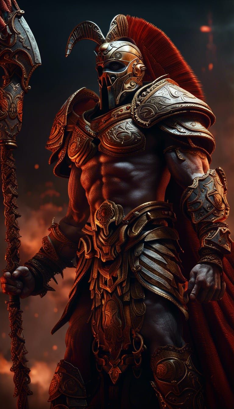 Ares, God of War, Detailed Matte Painting