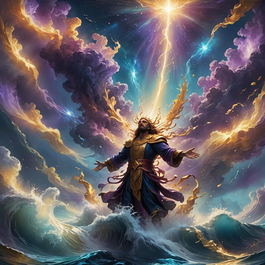 God Creates Heavens and Earth: Fantasy Concept Art