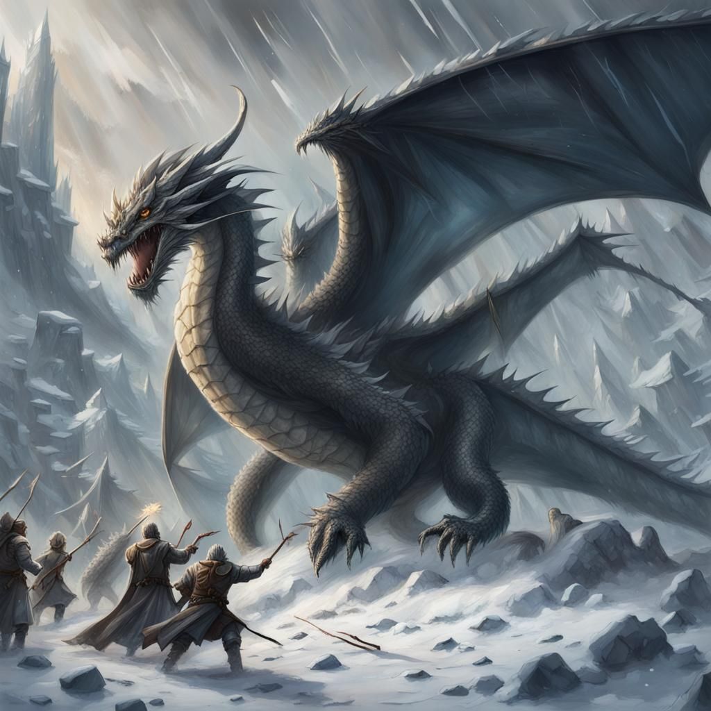 Fiery Dragon Battles Winter's Wrath