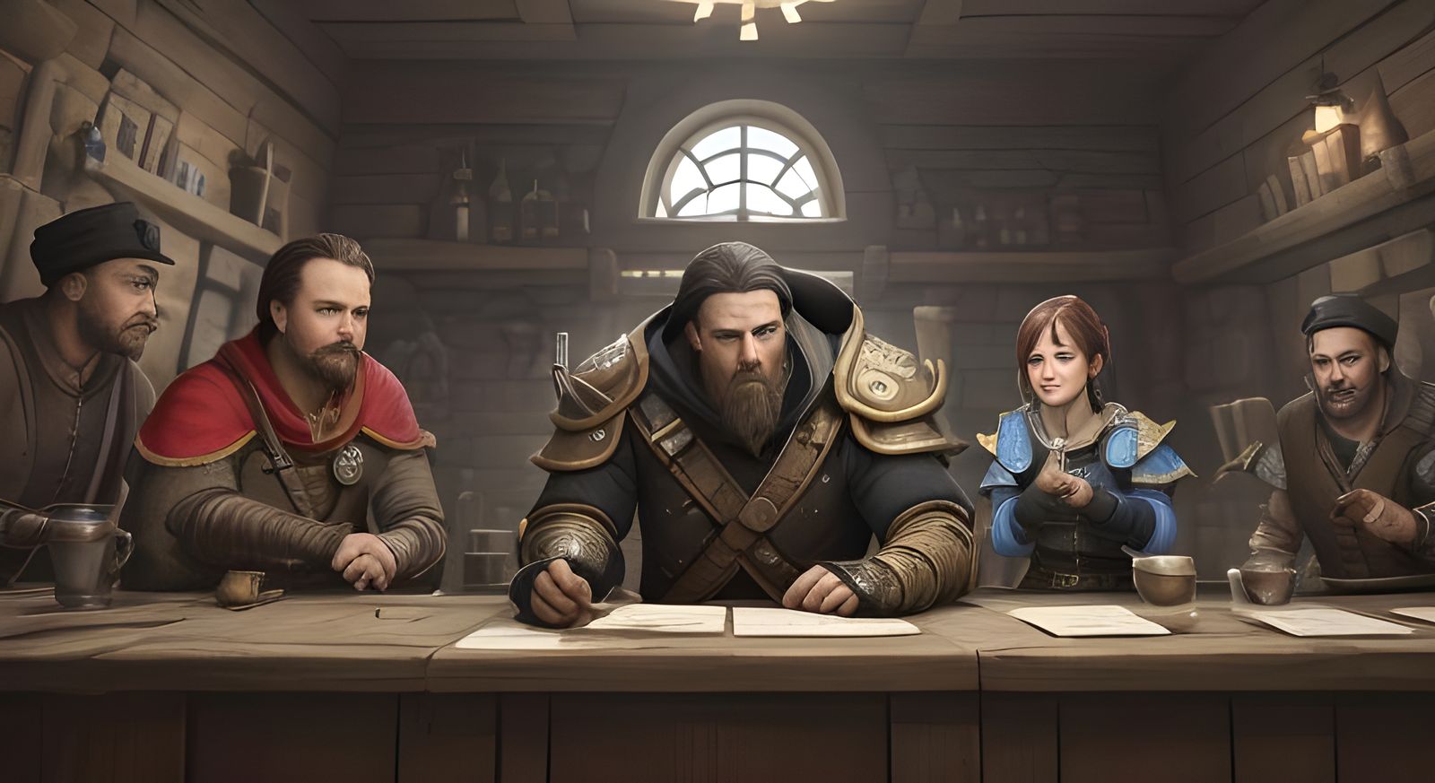 Medieval Blacksmith Forging a Sword in Fantasy Style