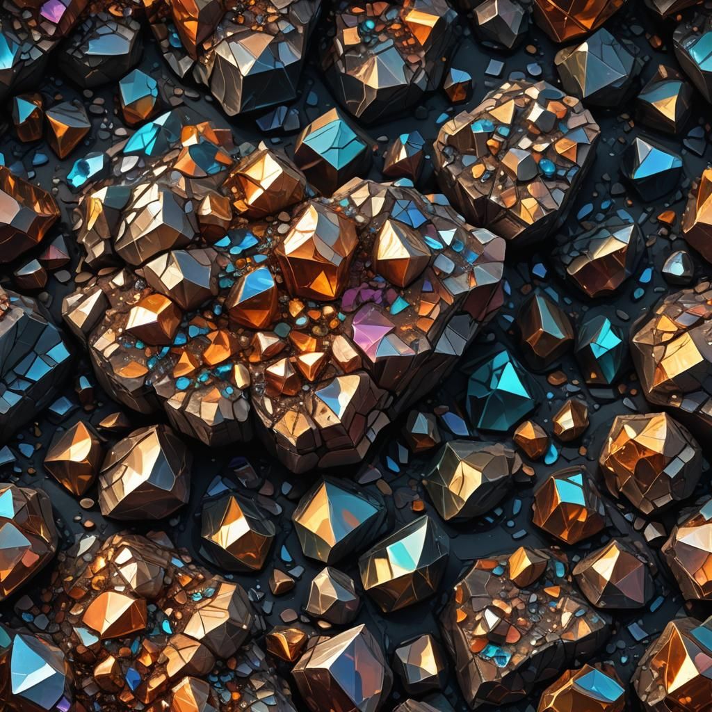 Crystallised Earth: Hyper-Realistic Digital Art in Macro Sty...
