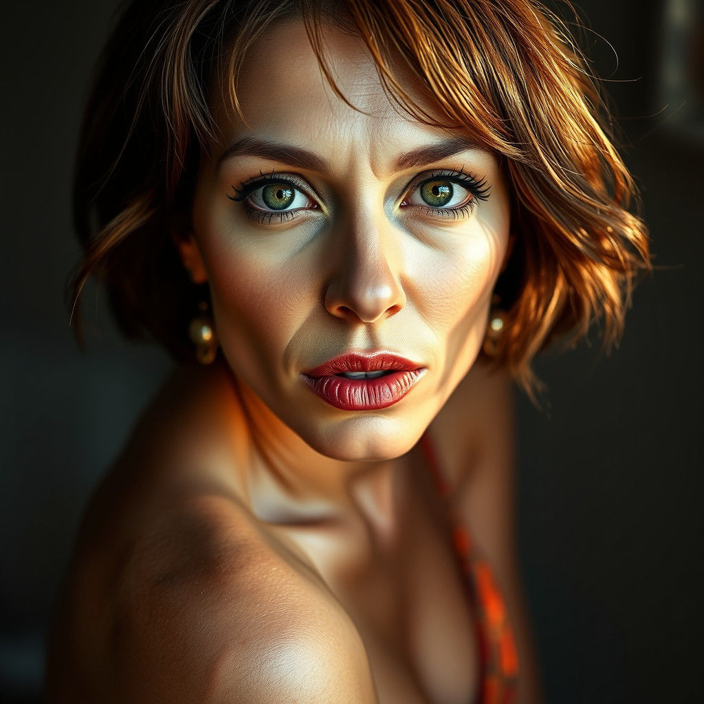 Striking Mature Woman in Fashion Photograph