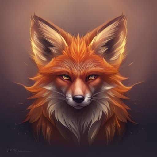 Fox King Portrait in Hyperdetailed Digital Art