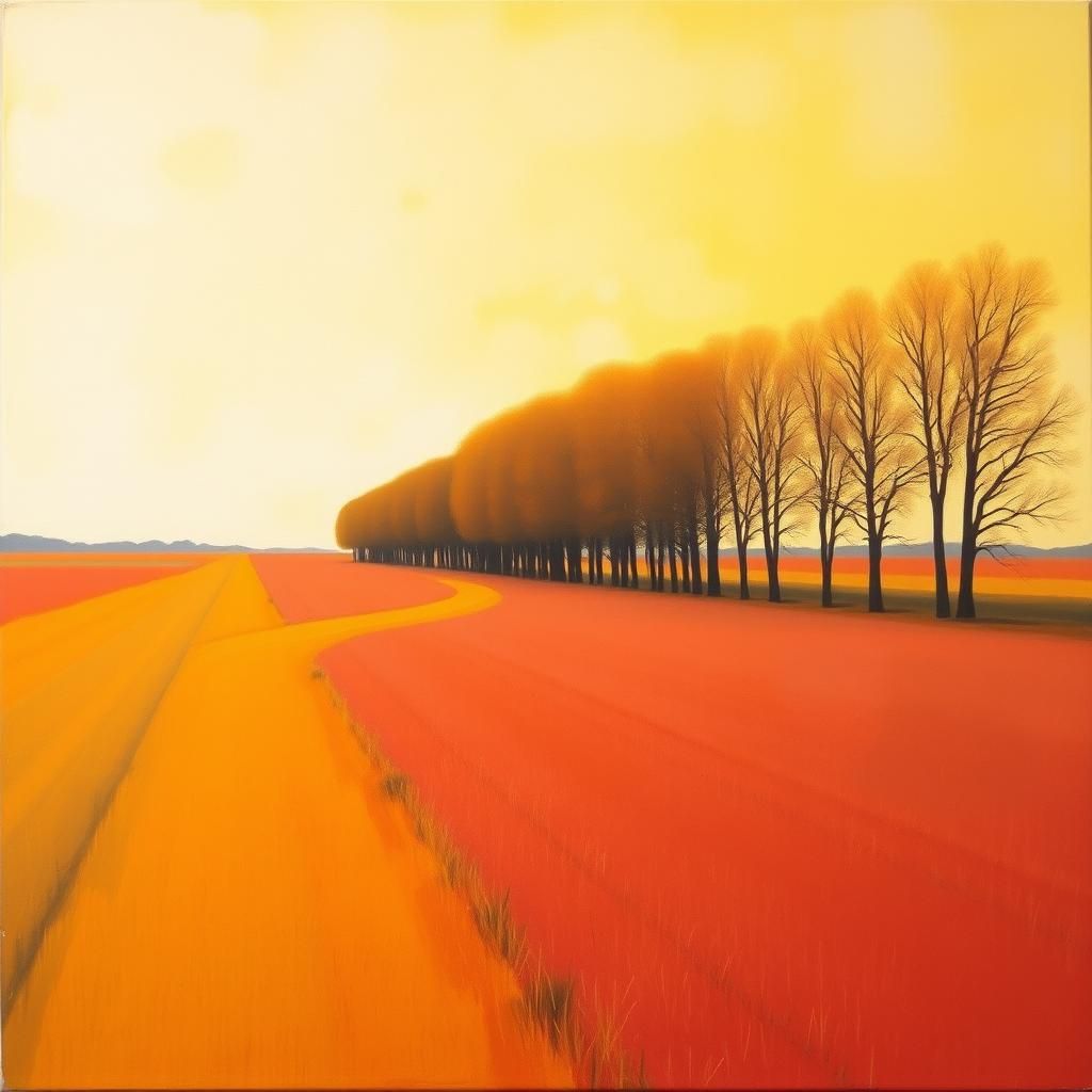 Abstract Treeline Color Field in Rothko Style