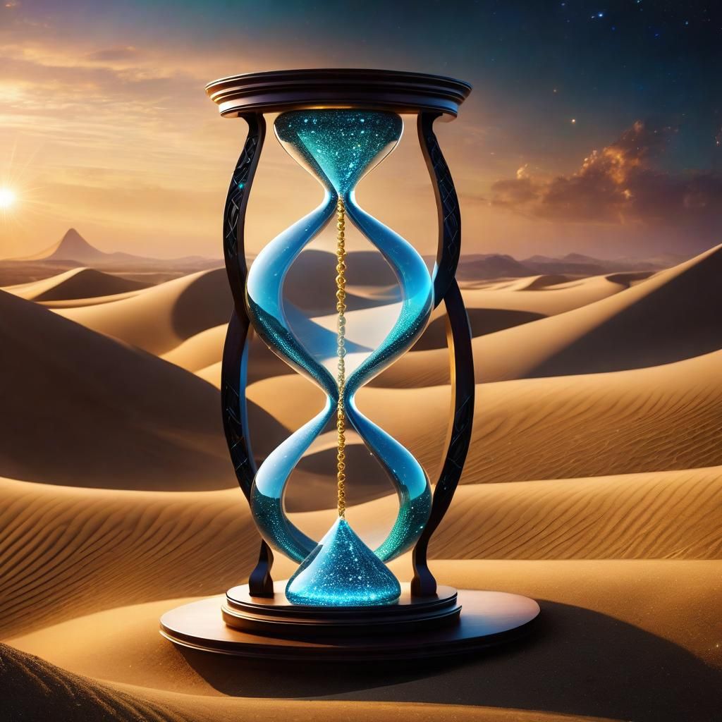 Ouroboros Hourglass in Sci-Fi Digital Art