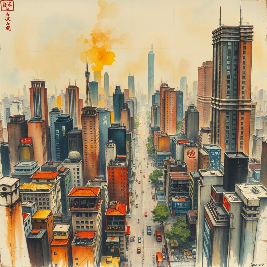 Expressive Brutalist Metropolis in Communist China