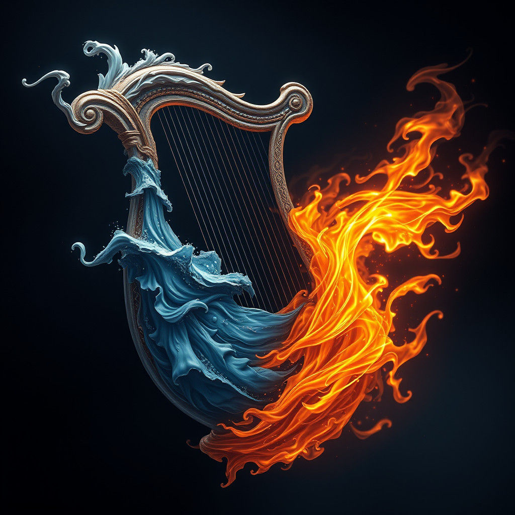 Mystical Lyre of Water and Fire