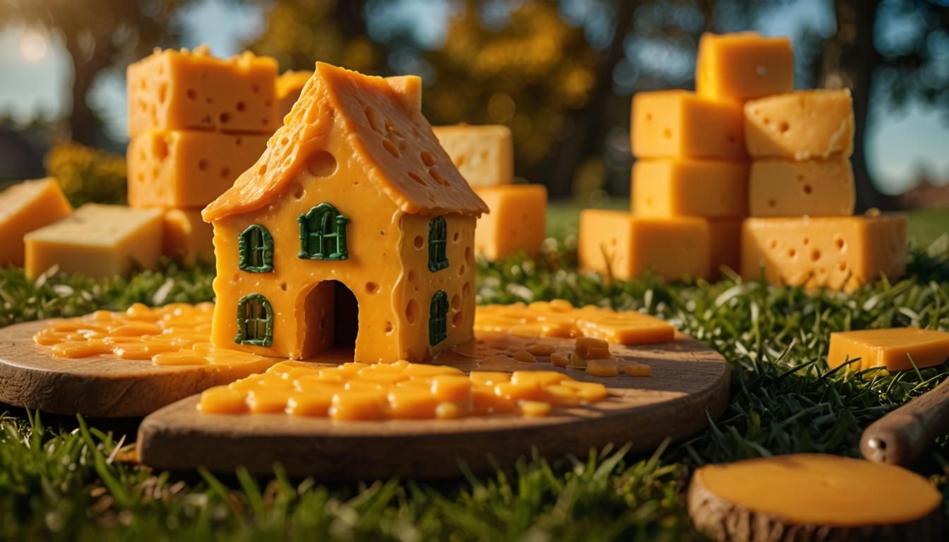Cheddar Cheese House in Cheese Front Yard