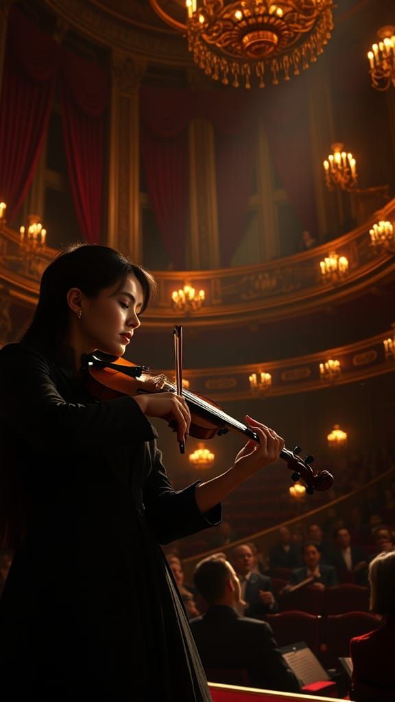Ornate Concert Hall Performance in Gothic Style