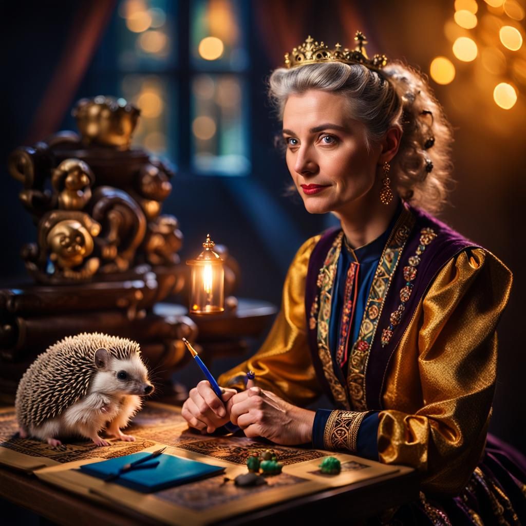 Surreal Portrait of a Groomed Woman as a Psychologist with W...