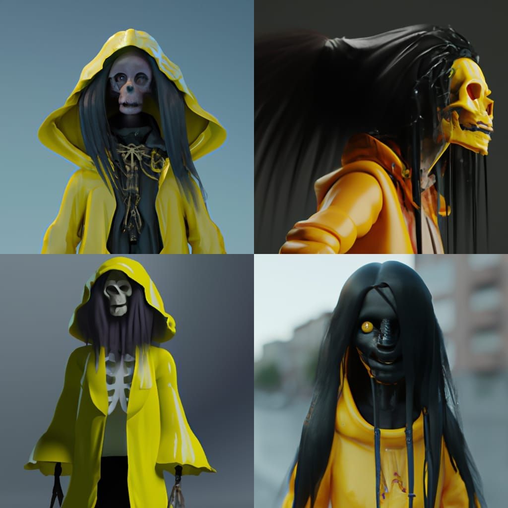 Horror Monster with Skull Face in Digital Illustration