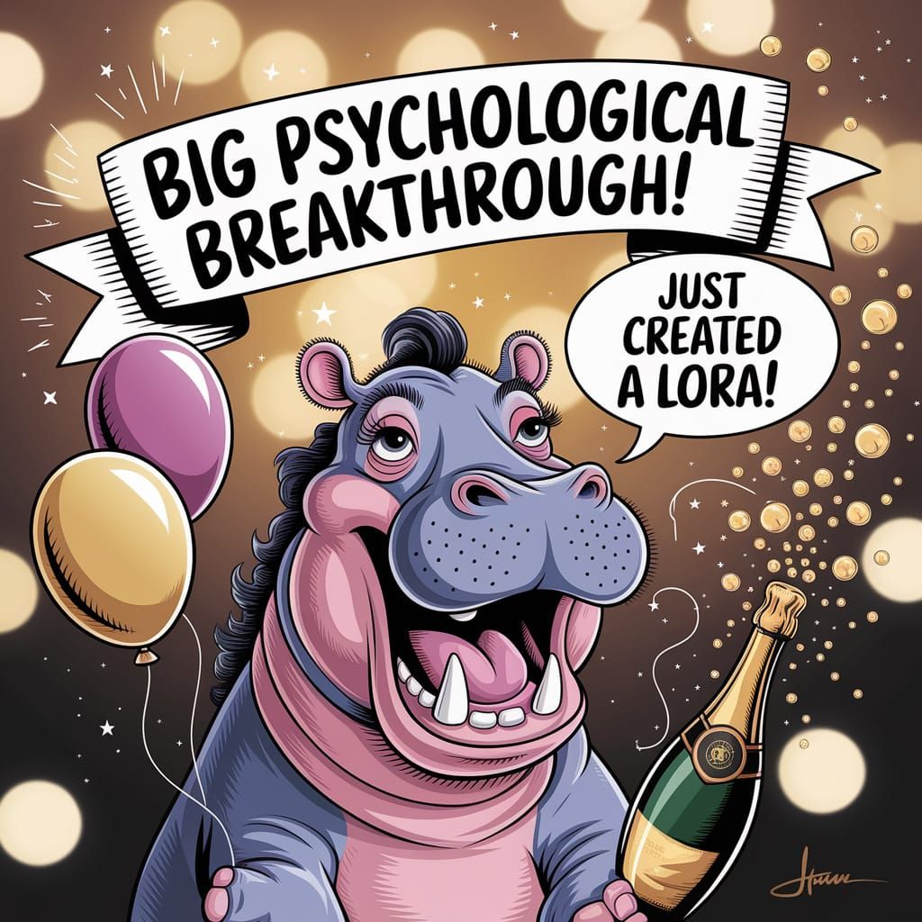 Joyful Hippo Celebrates a Breakthrough in Digital Art