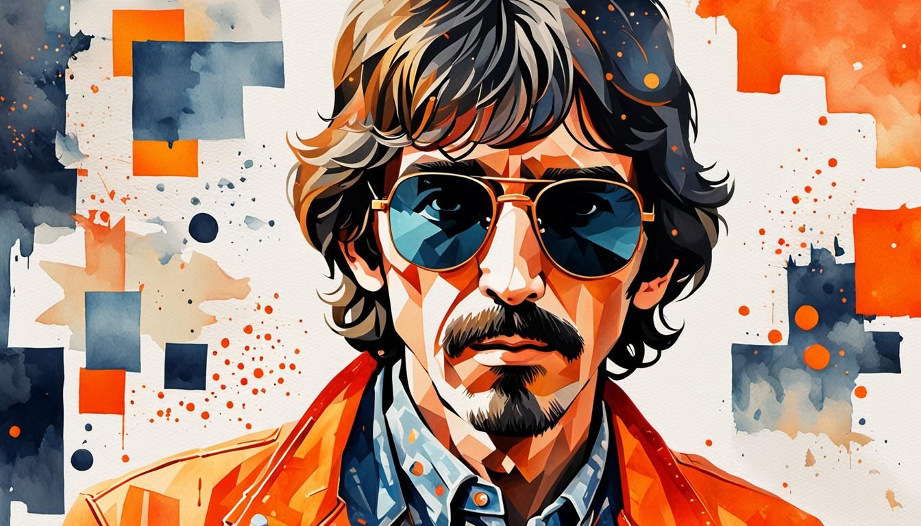 George Harrison in Pop Art Style, London Streets