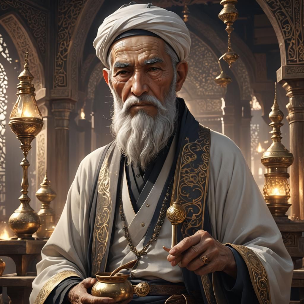 Detailed 3D Anime Art of Muslim Man