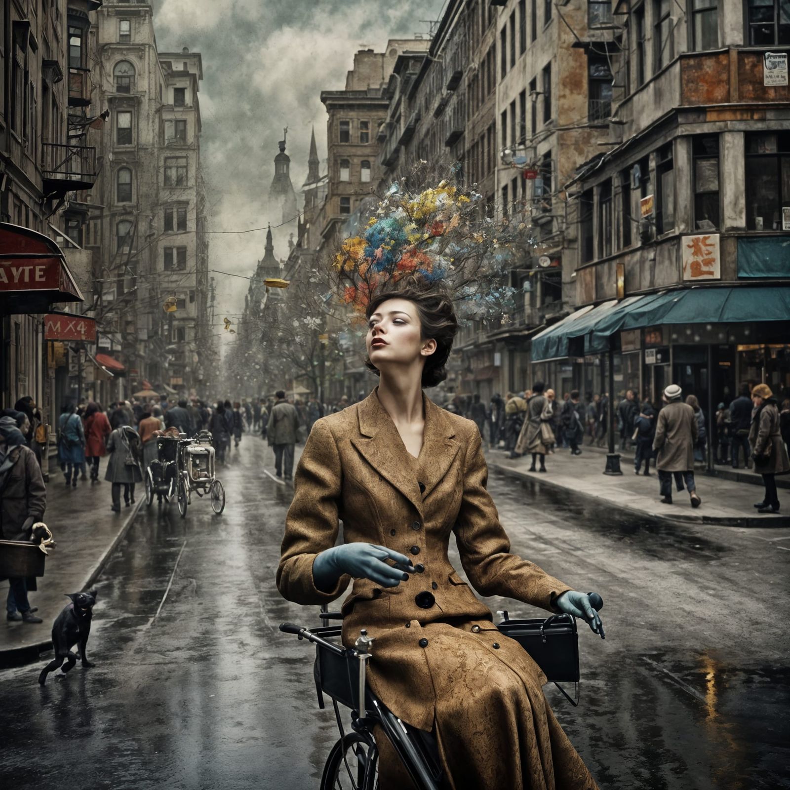 Polychromatic City Life in Hyperrealistic Digital Art