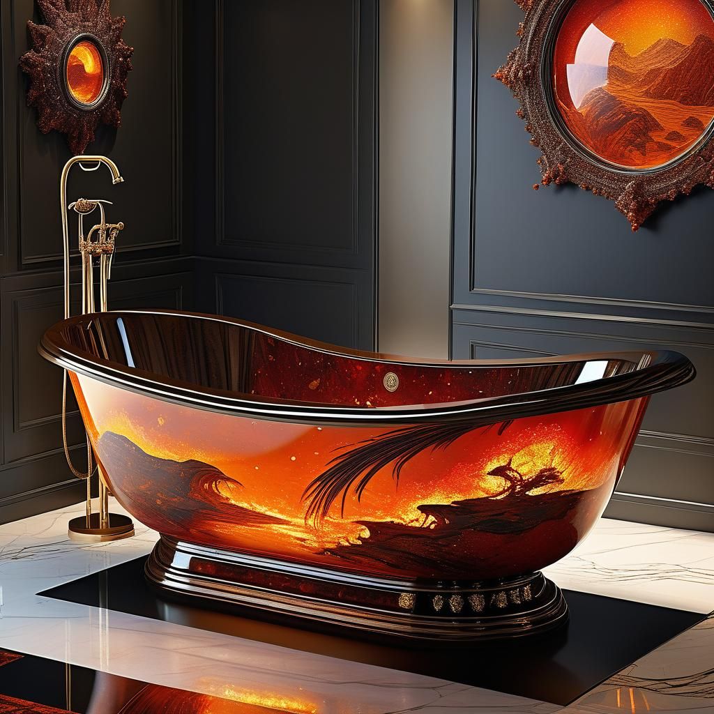 Opal Bathtub: A Photorealistic Gemstone Masterpiece