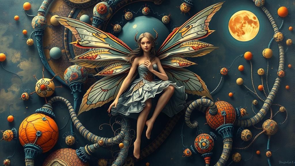 Fractal Fairy in Dystopian Surrealism
