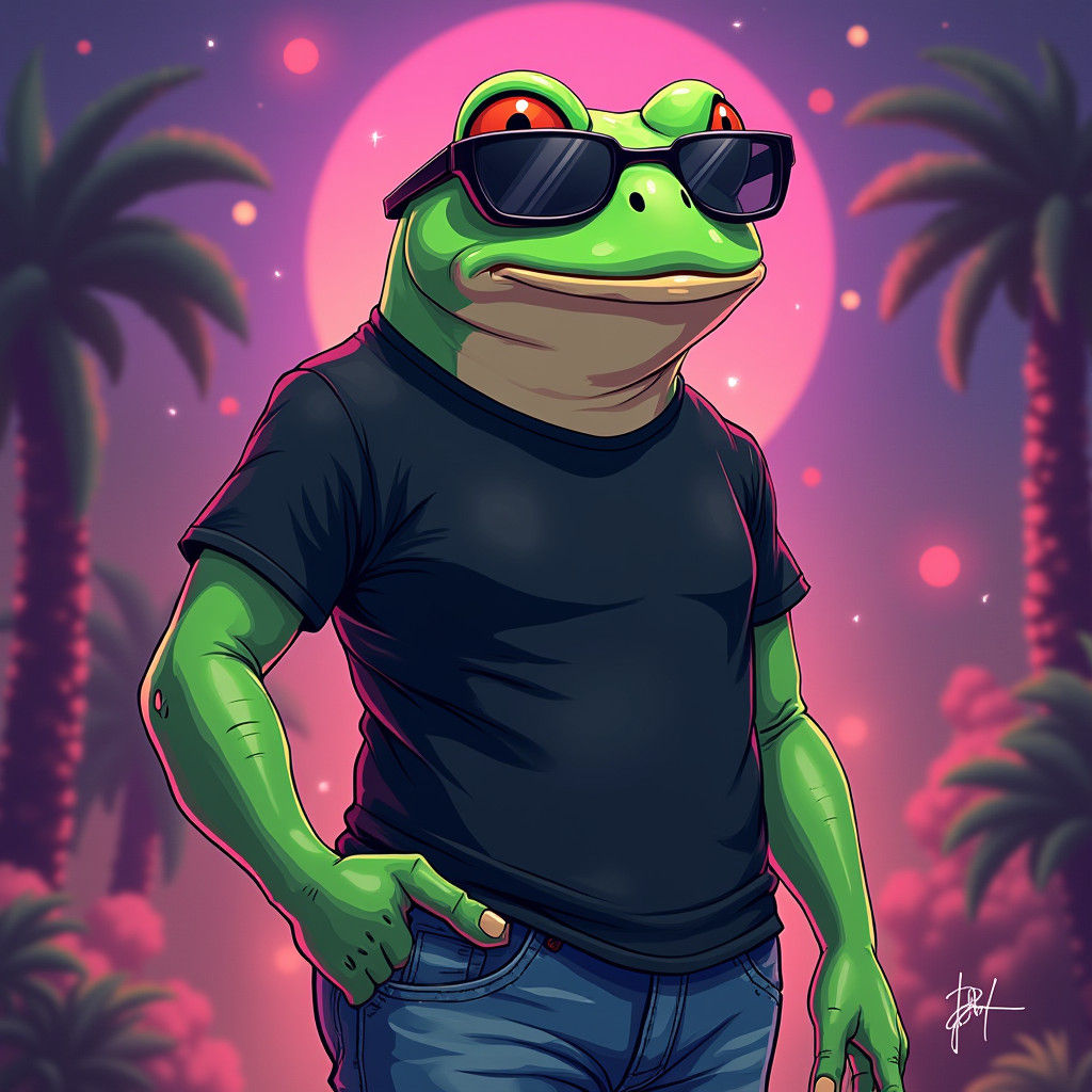 Pepe the Frog as Elon Musk Cartoon