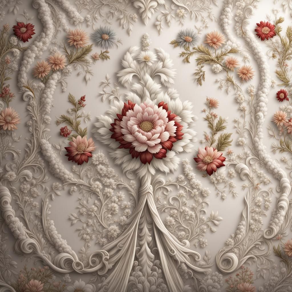 Princess in Antique Embroidery Dress