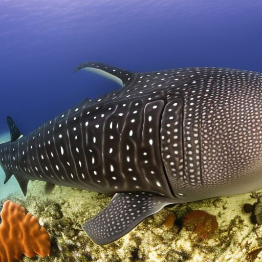 Whale Shark Portrait in Natural Ocean Light