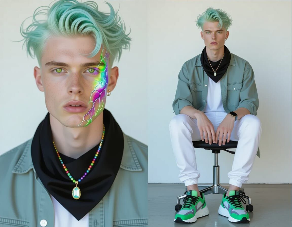 Bioluminescent Mycelium Grows From Face in Horror Ink Drawin...