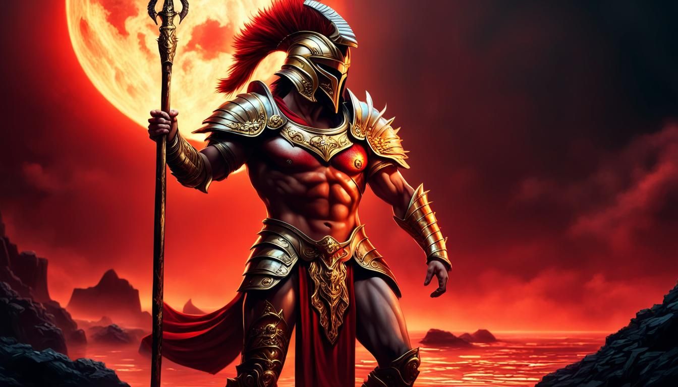 God Ares: Warrior of the Sun in Fantasy Scene