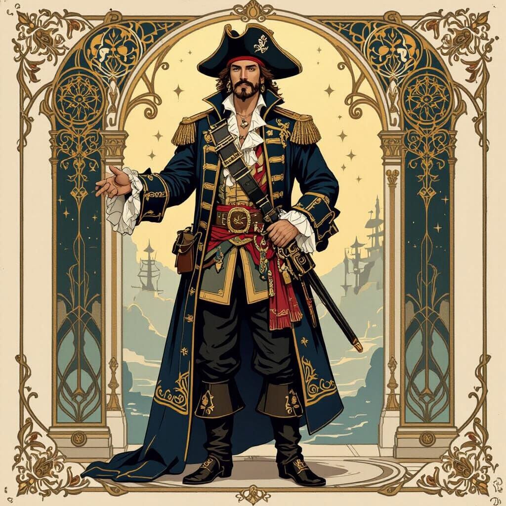 Victorian Pirate King in Pirates of Penzance Style