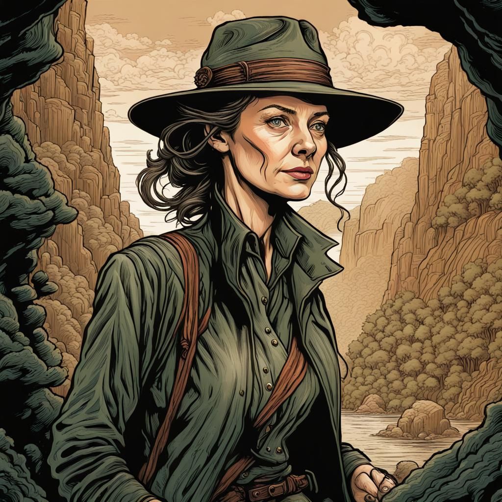 Minerva McGonagall as Indiana Jones Portrait