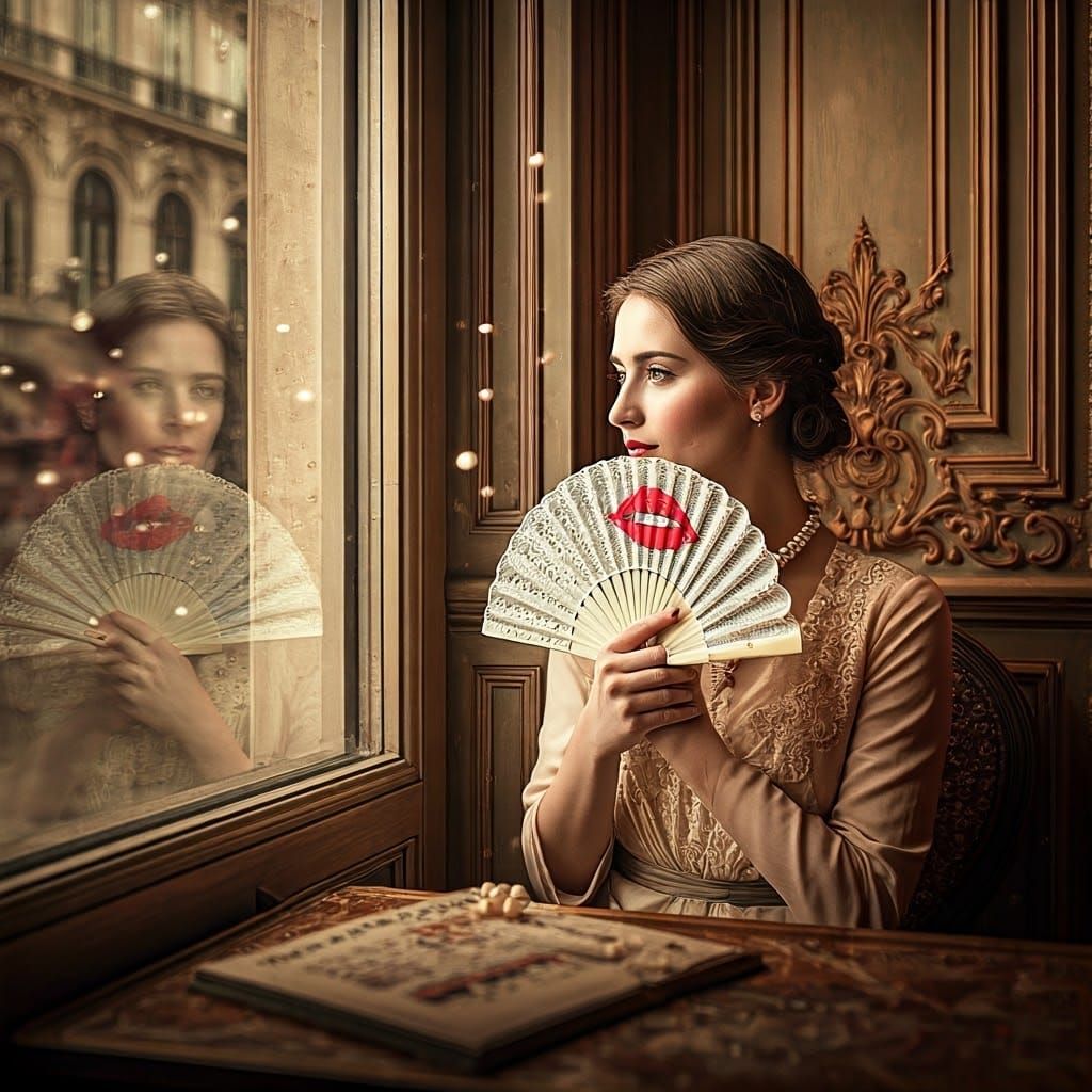 Elegant Woman in Whispers of Secrecy