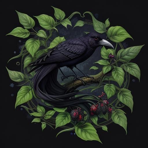 Deadly Nightshade Plant with Black Berries