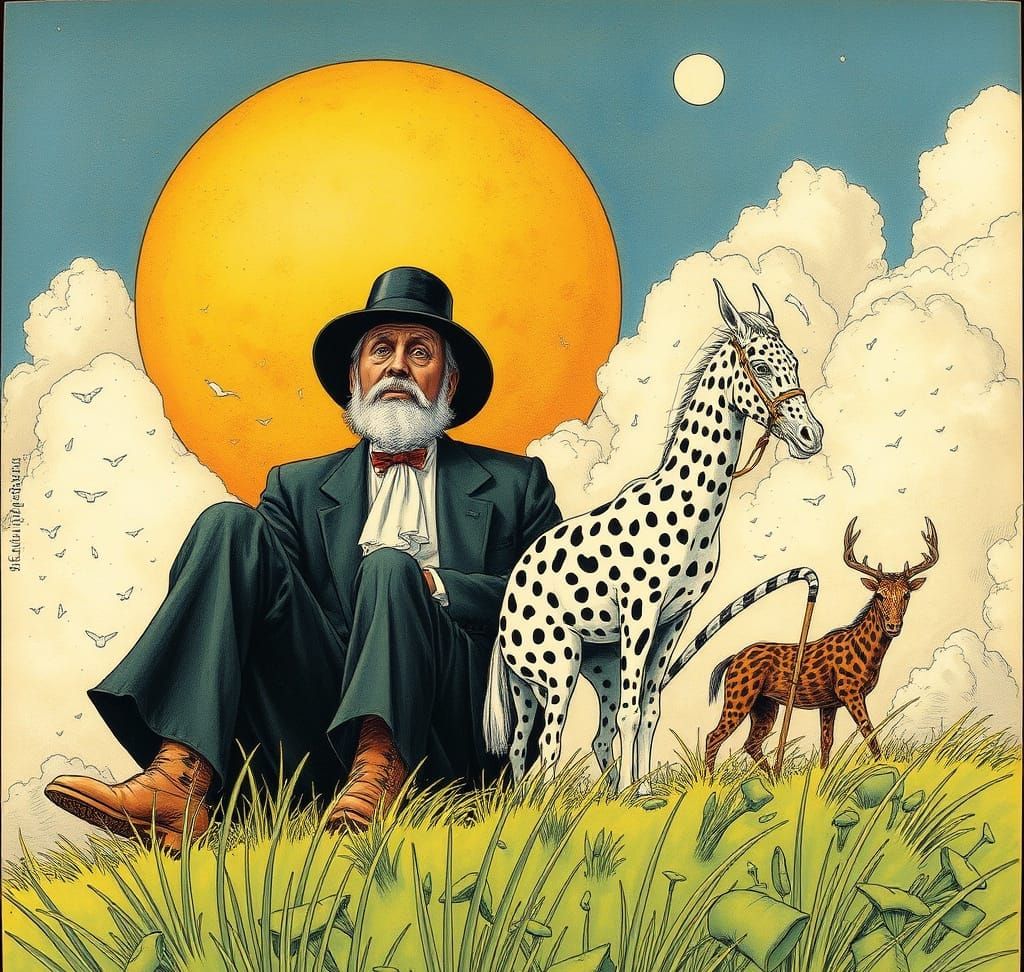 Surrealist Artwork in Vibrant Colors and Distorted Forms