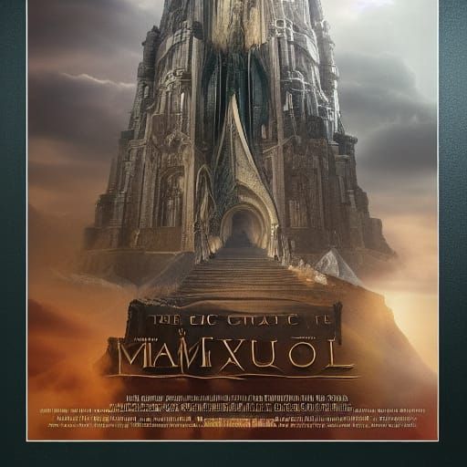 Epic Book in a Maximalist Digital Painting