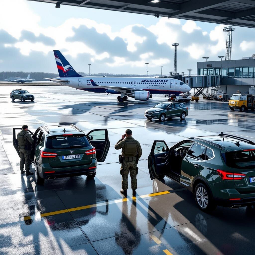 General Krivonos at Zhuliany Airport on February 24th, Winte...