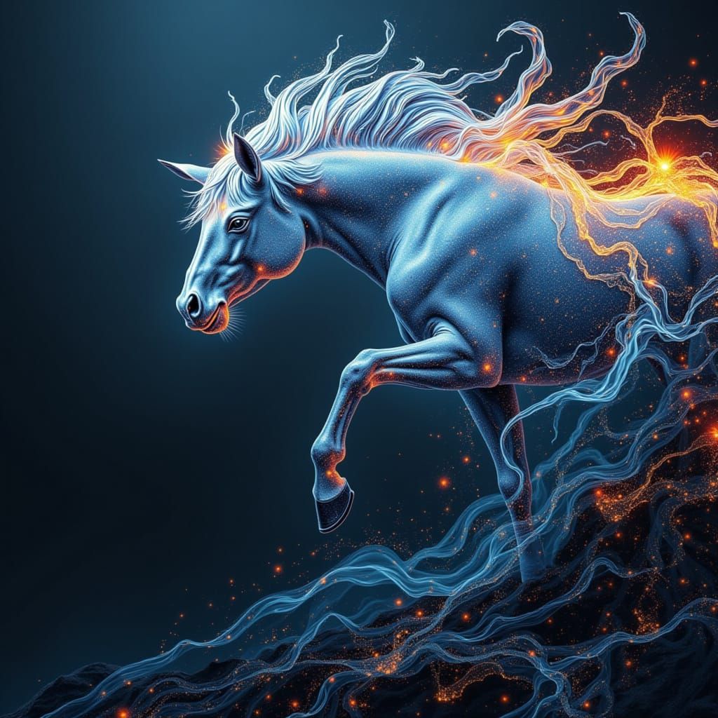 Abstract Neuroglow Synapsis Design