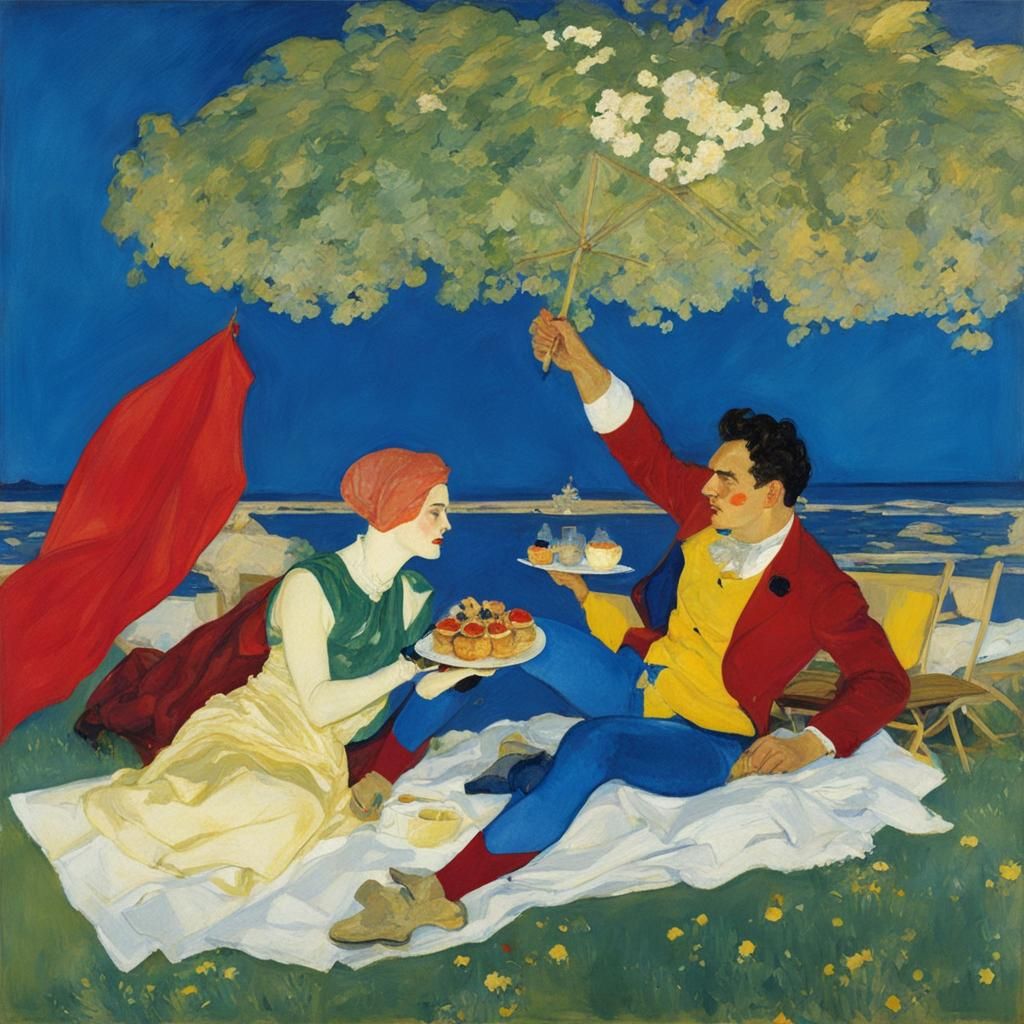 Superhero on Vacation Eating Caviar Tartlets