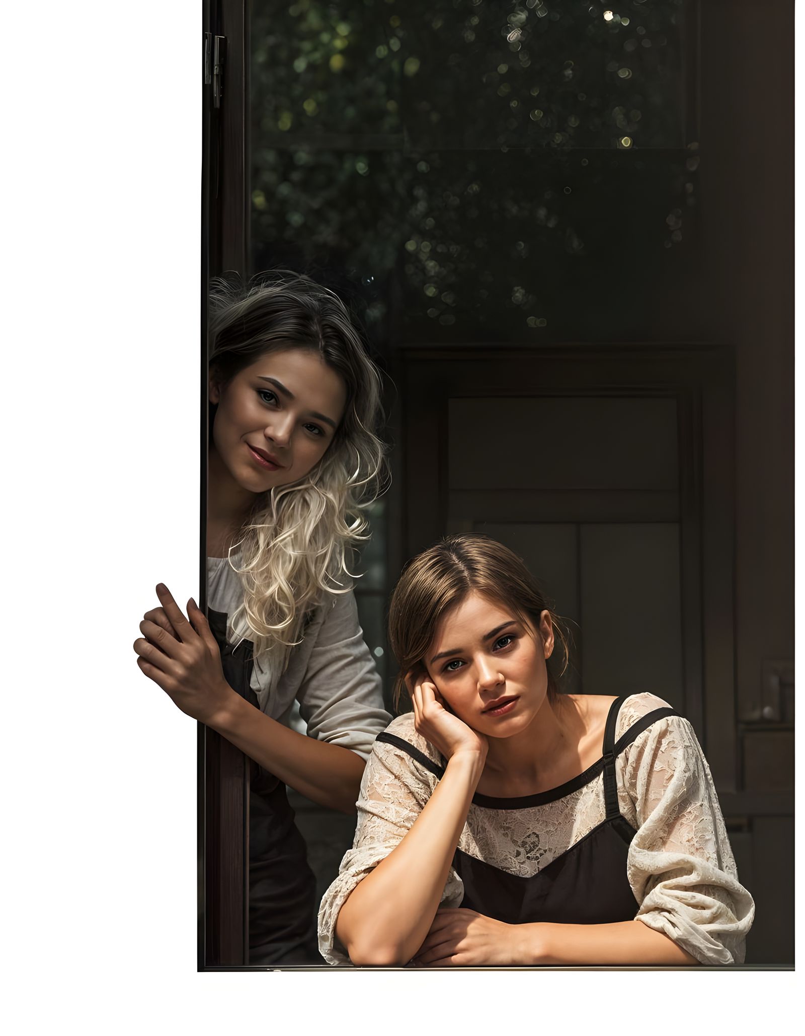 Two Women in Window: Professional Photography