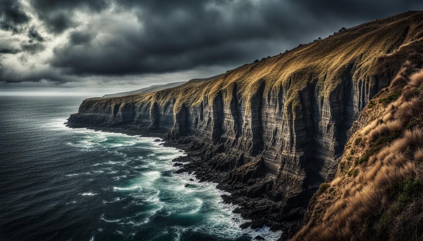 Hyperrealistic Ocean Cliffside in Cinematic HDR
