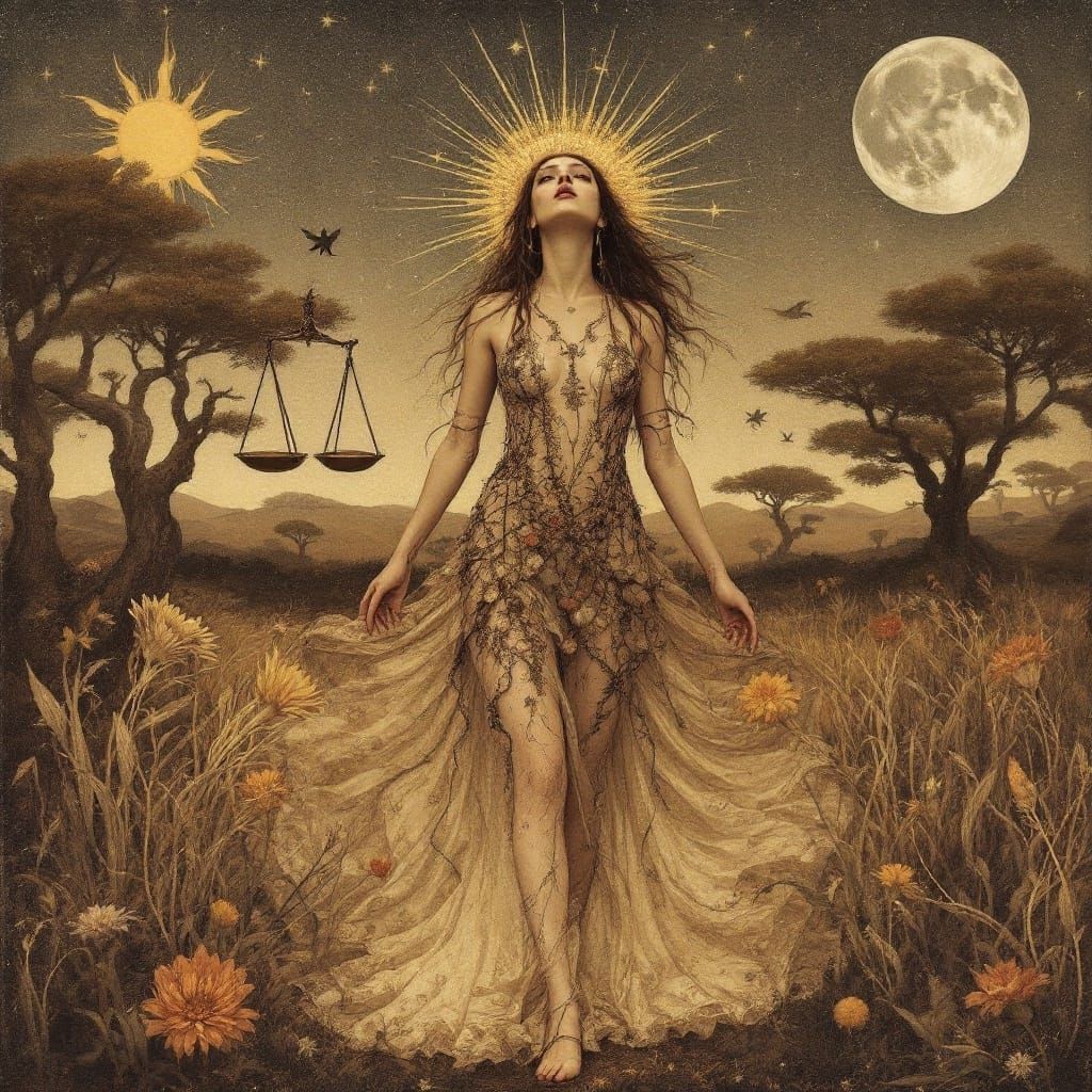 Cosmic Balance: Sun in Libra Illuminates Pisces Dreamscape