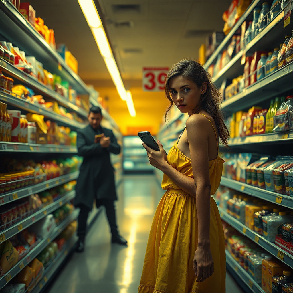 Grocery Store Terror: A Gothic Fantasy Scene