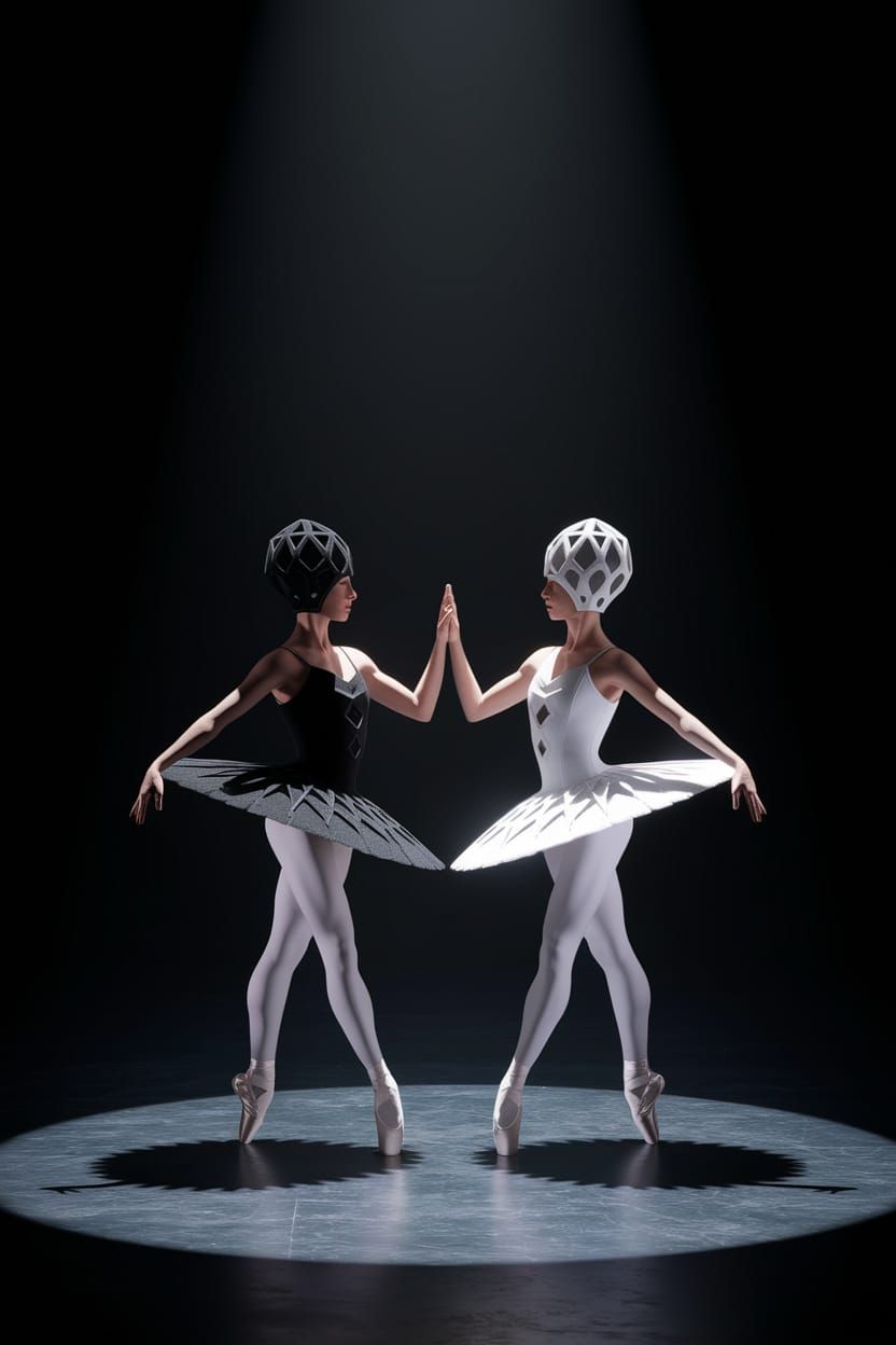 Minimalist Theatrical Surrealism: Dancers in Sculptural Cost...