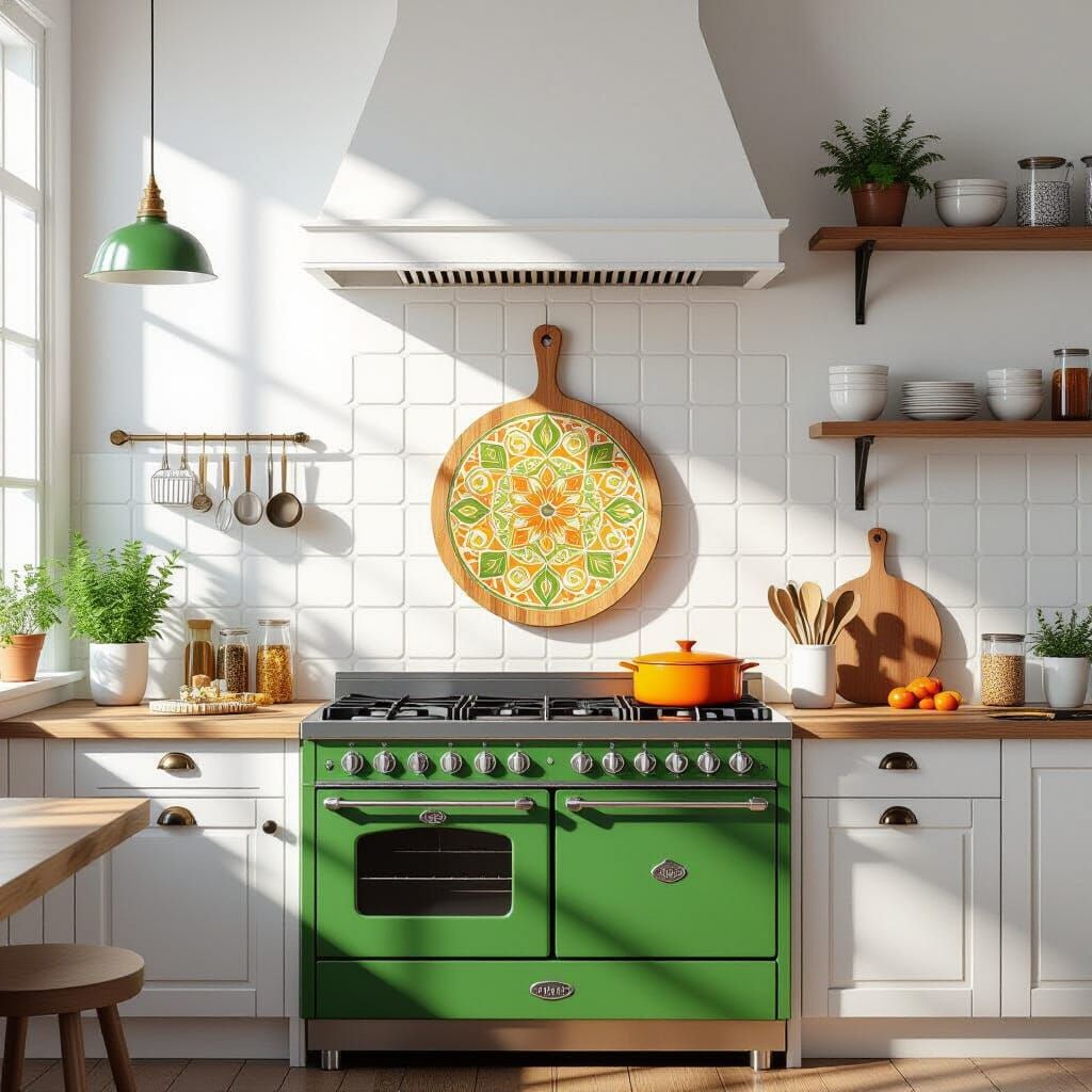 Hyperrealistic Kitchen Scene with Cutting Board