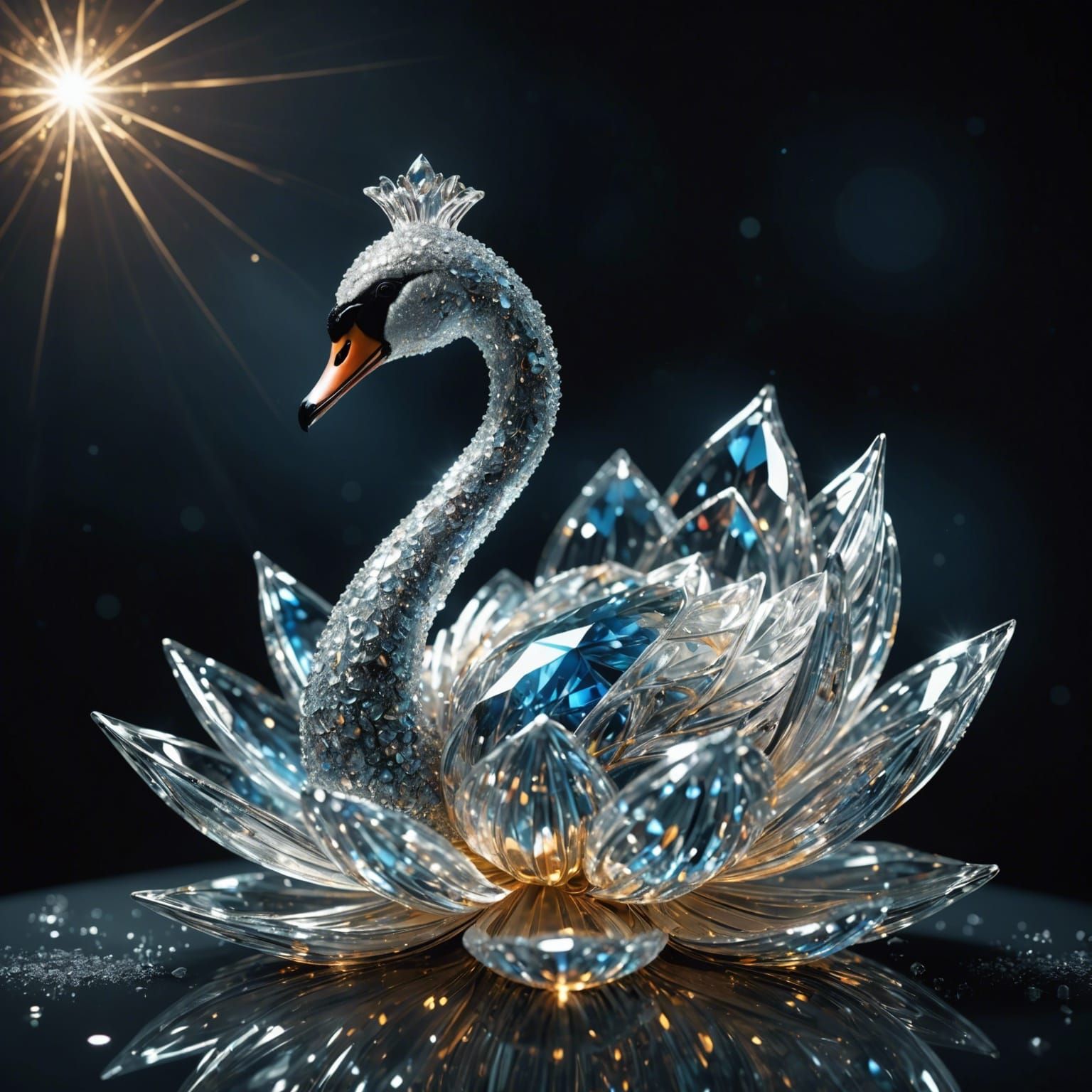 Shimmering swan🔮🤍🦢