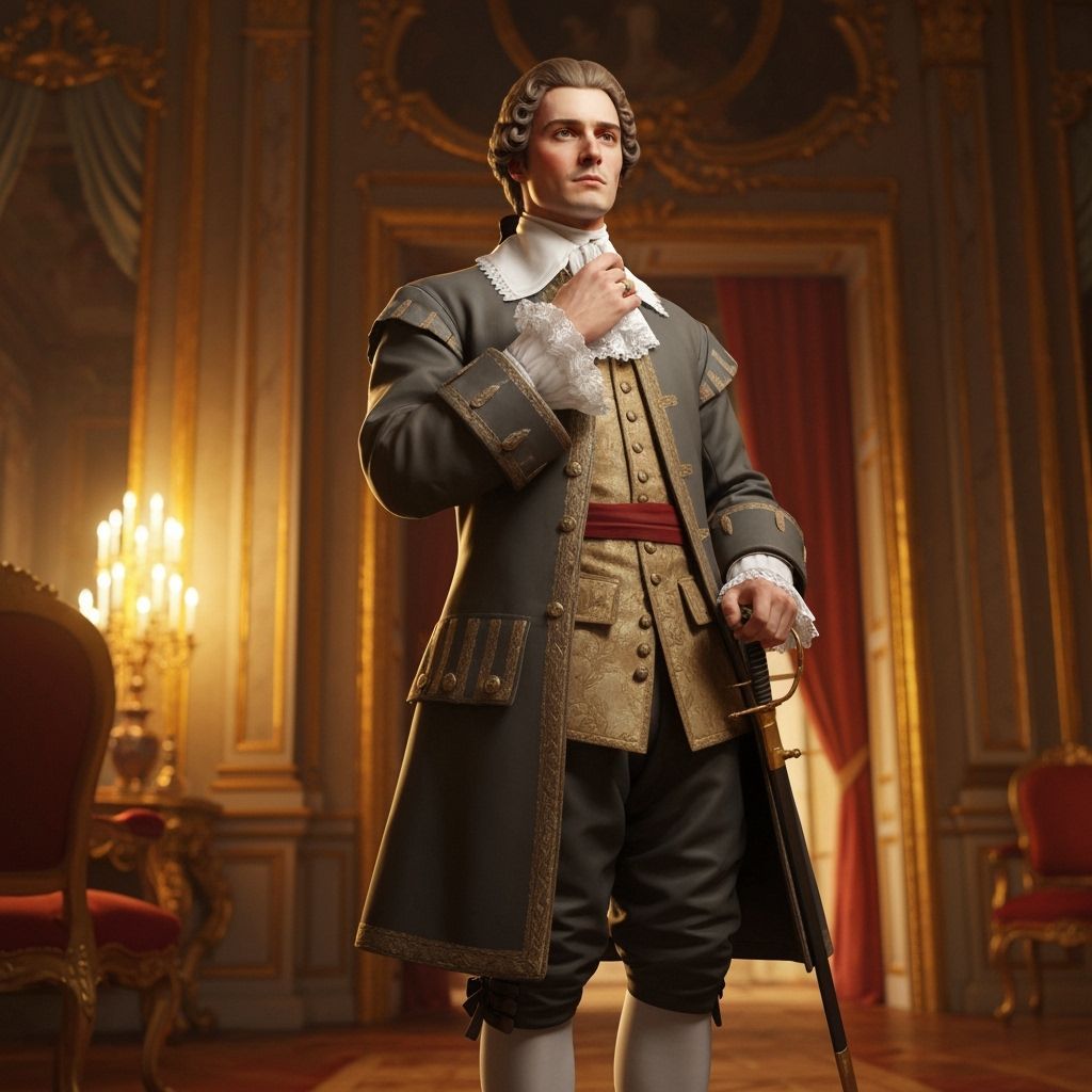 French Nobleman in 17th Century Style Portrait