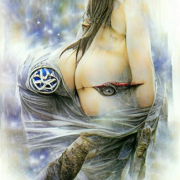 Sensual Woman in Shibaru, Fantasy Art Style