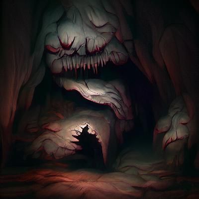 Sinister Dimly Lit Cave